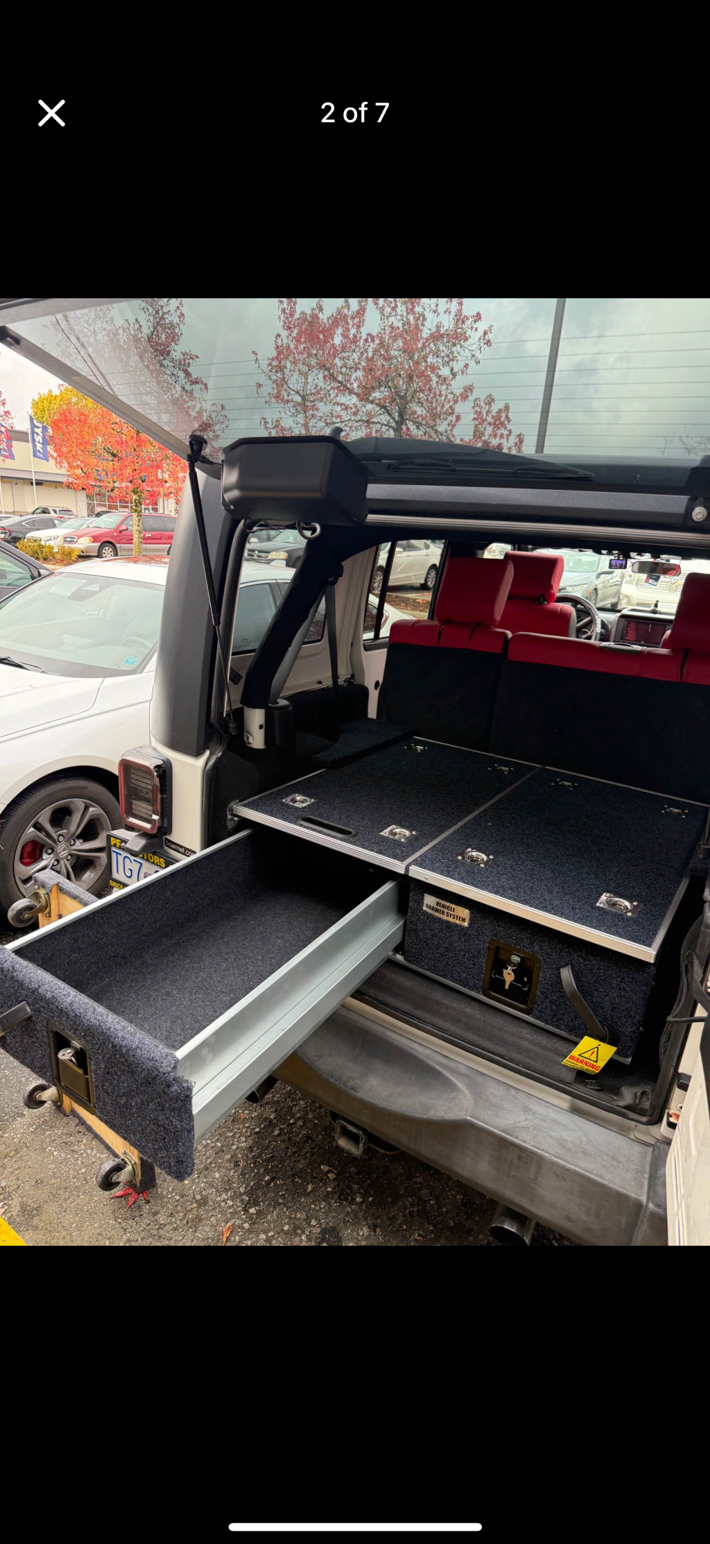 SUV Aluminum drawer system
