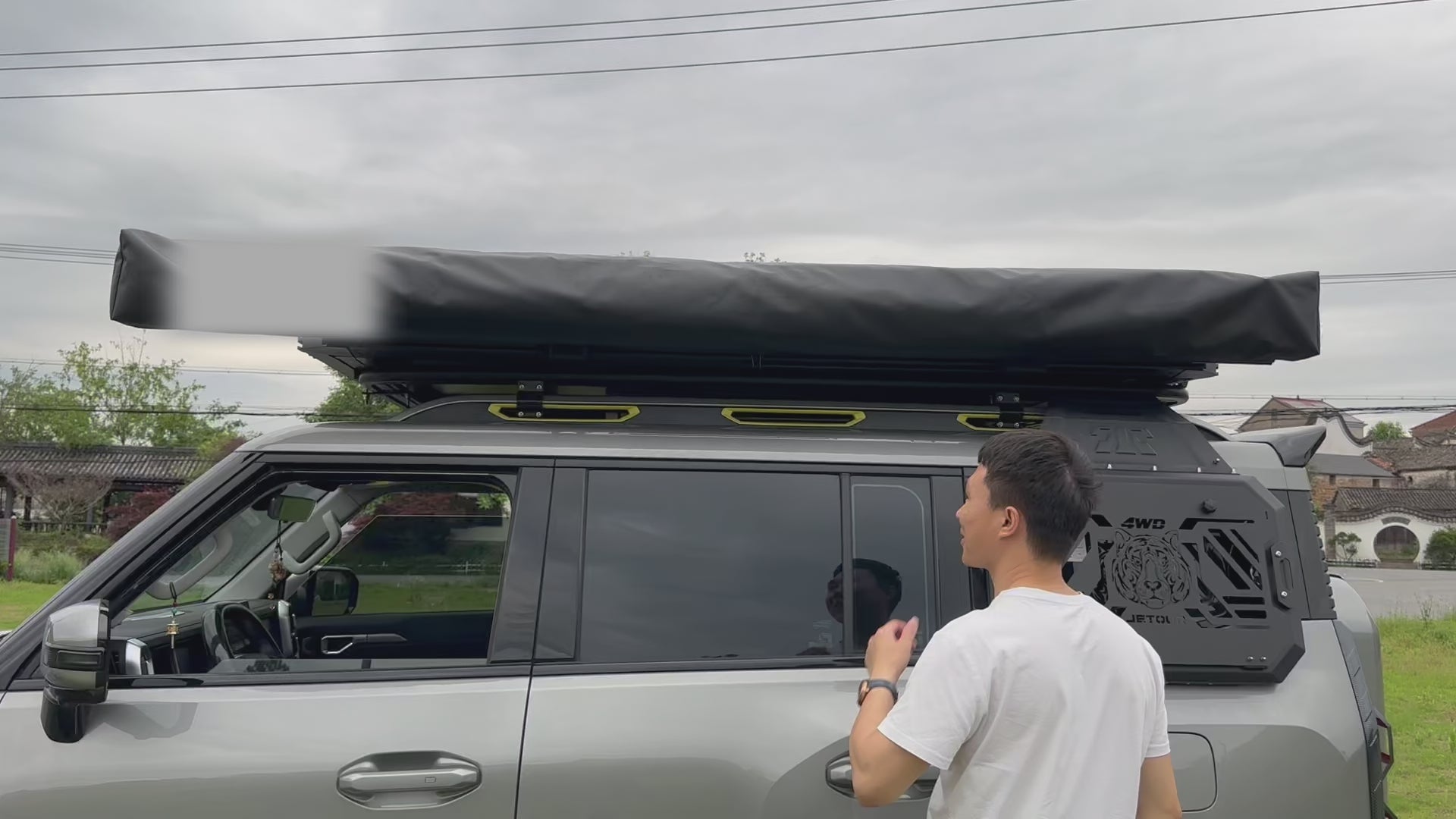 270 Free Standing Wild Wood Awning